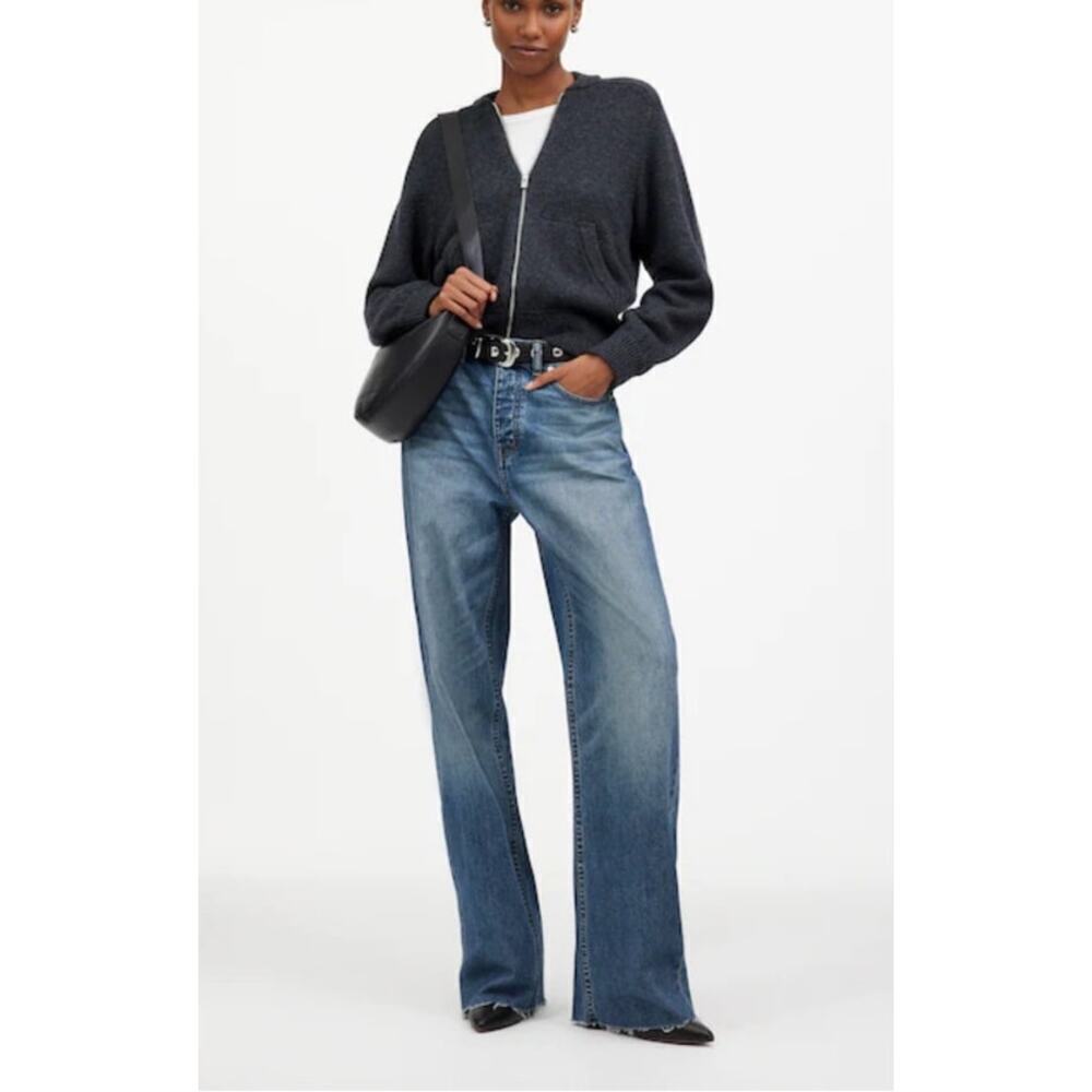 Madewell X Kaihara Denim Low Slung Baggy Jeans Mustart Wash Size 32